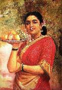 Raja Ravi Varma The Maharashtrian Lady oil painting on canvas